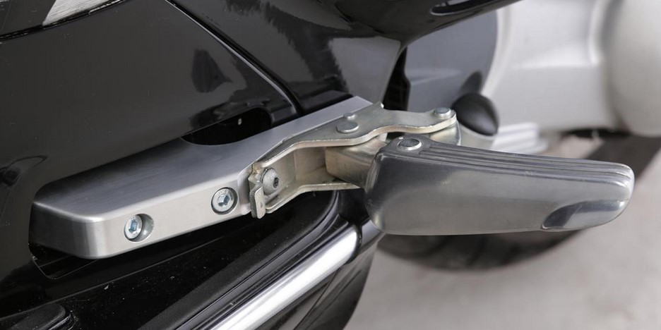 Adaptateur de repose-pieds passager pour Vespa GTS/GTS Super/GTV/GT 60/GT/GT L 125-300ccm, argent brillant