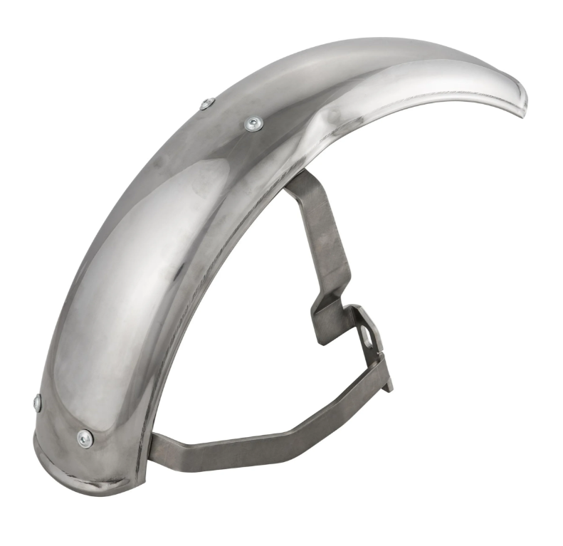 Aile 2.0 Garelli pour Vespa PX 80-200ccm, inox poli, support inox