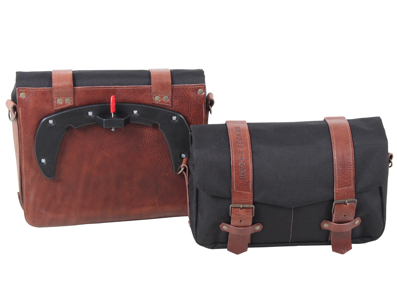 Set de sacoches de coursier LEGACY M/L noir pour bretelles C-Bow Hepco & Becker