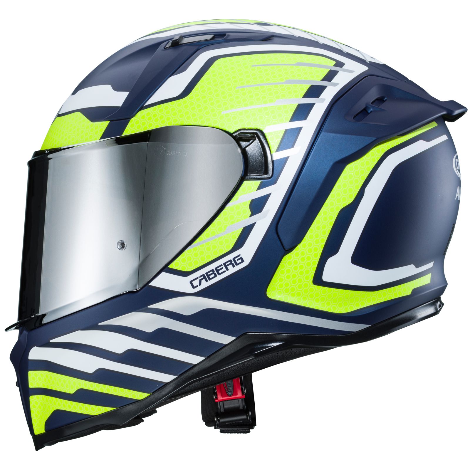 Caberg casque Avalon Forge, bleu mat/fluo-jaune-blanc