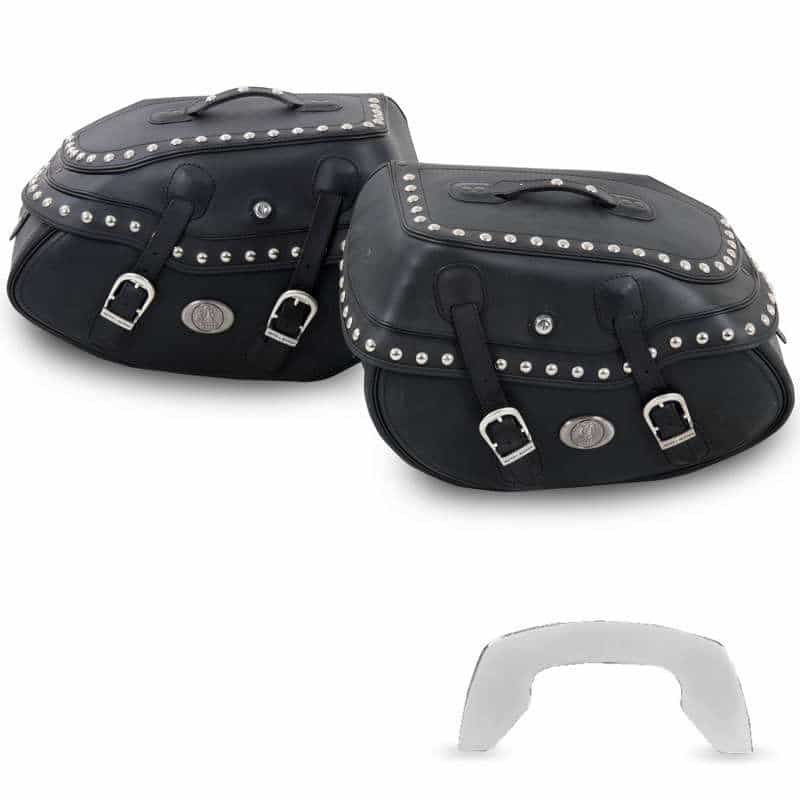 Jeu de sacoches de selle Buffalo Big Custom noir pour support C-Bow Hepco & Becker