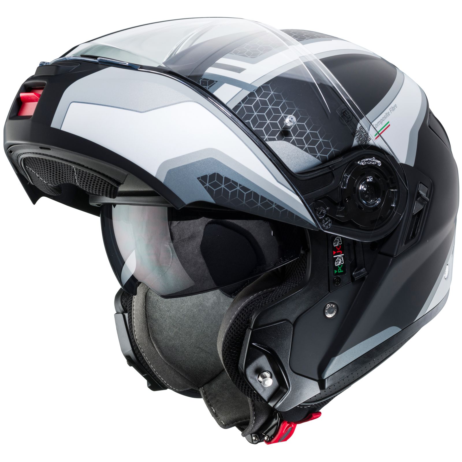 Caberg casque Levo Sonar, noir mat/blanc anthracite