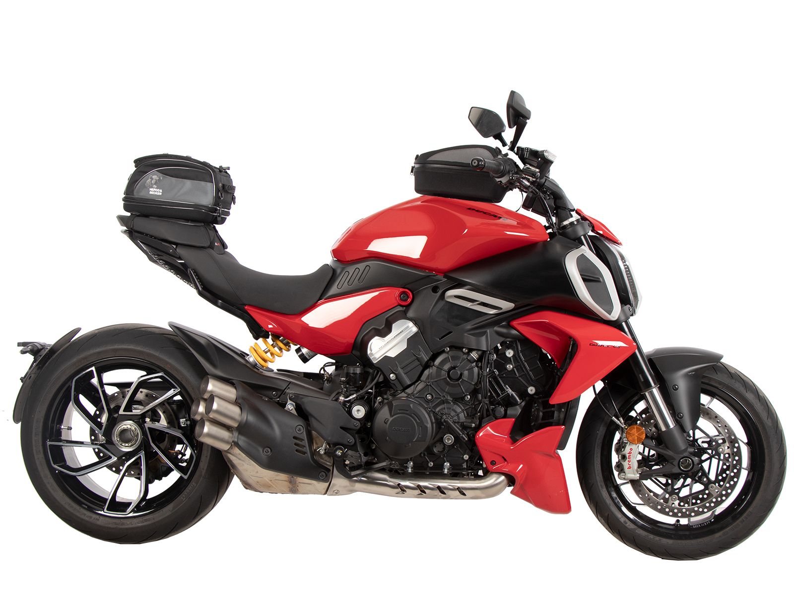 Anneau de réservoir Basic avec unité de fermeture de la sacoche de réservoir pour Ducati Diavel V4 (23-) Hepco & Becker