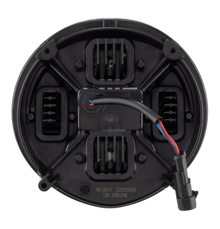 Phare ZELIONI Black Edition LED pour Vespa GTS/GTS Super HPE 125-300 (19-22), noir/chrome