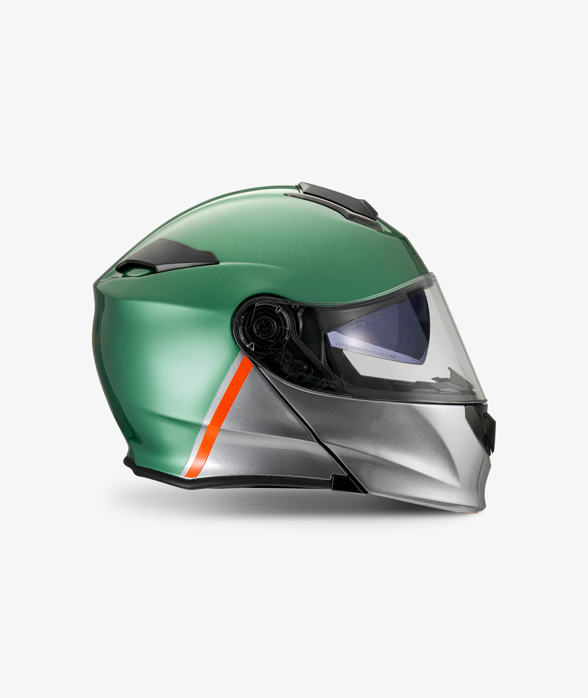 Casque Moto Guzzi "Modular BT" vert avec Bluetooth