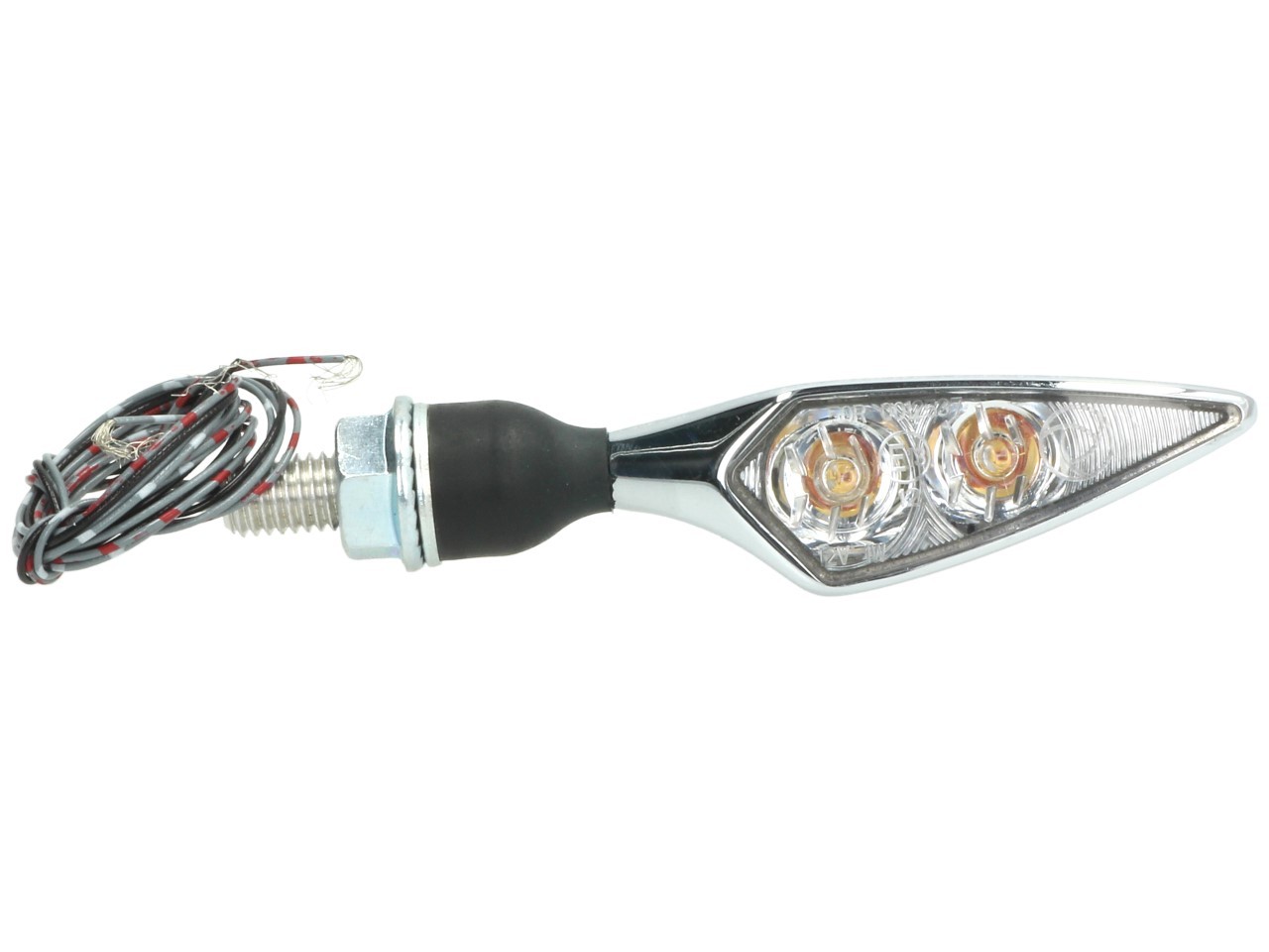 Kellermann Clignotant, feu arrière et feu stop, Rhombus DF, acier, LED, HR, 12 V, chrome brillant, M8x20
