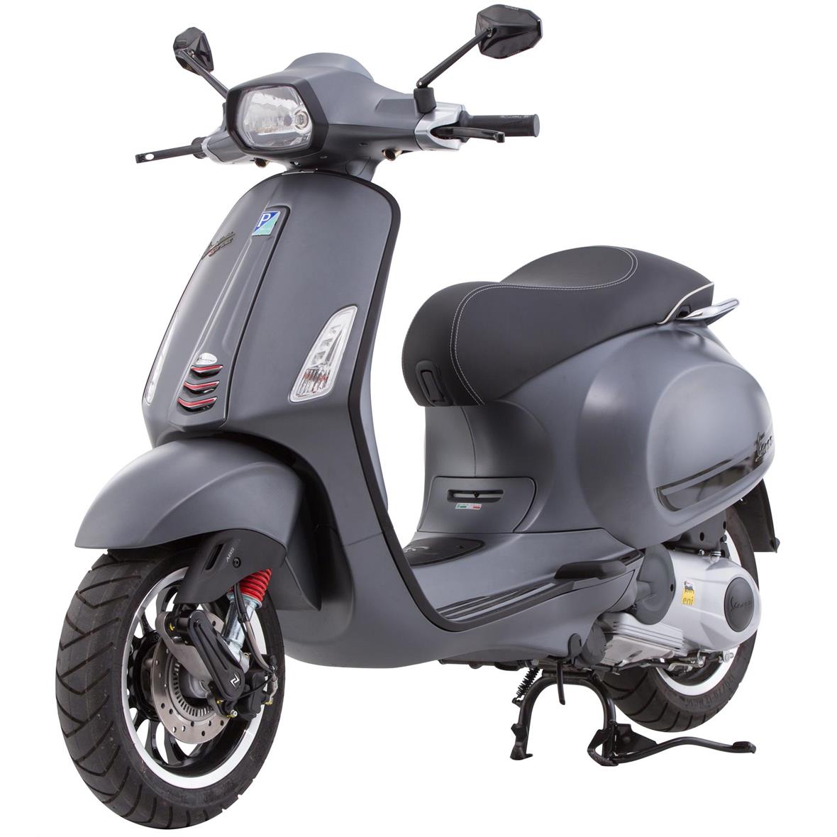 Tube mono fente marchepied noir brillant pour Vespa Primavera/Sprint 50-150ccm