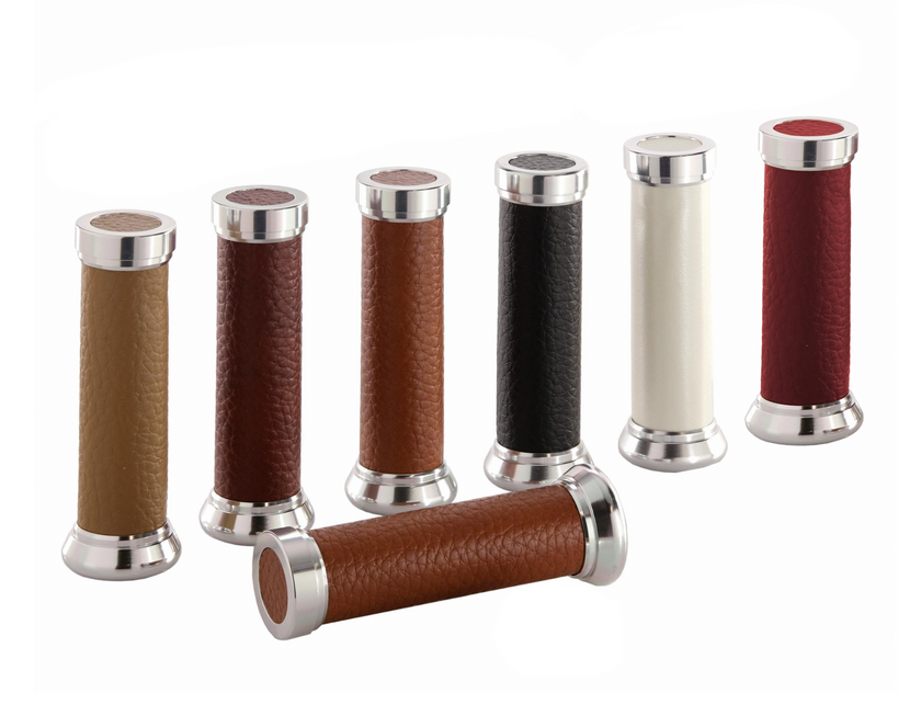 Poignées Retro Ø 24/24 mm, L 130 mm pour Vespa ET2/ET4/LX/LXV/S/Primavera/Sprint 50-150ccm, beige