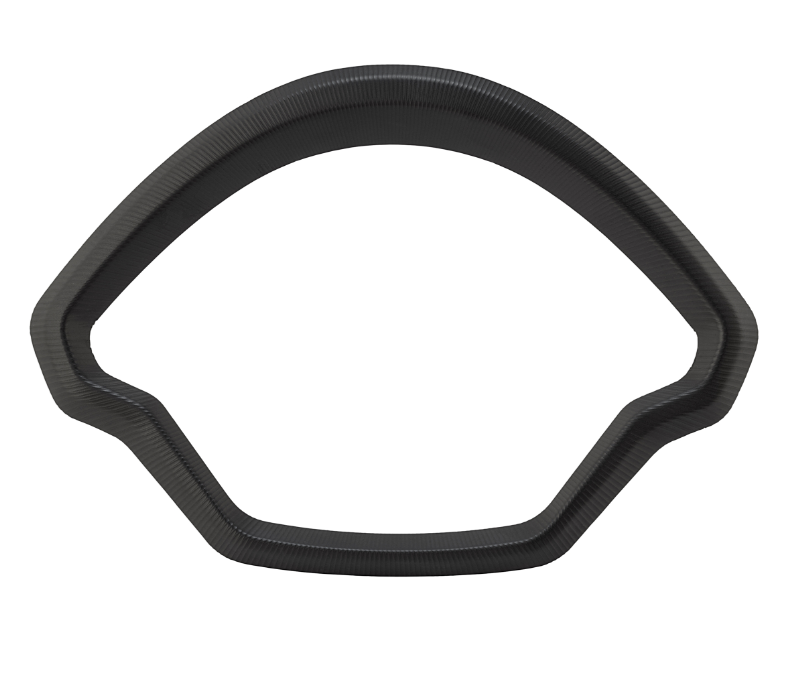 Anneau décoratif tachymètre pour Vespa GTS/GTS Super 125/300ccm (`22-), alu, noir mat anodisé