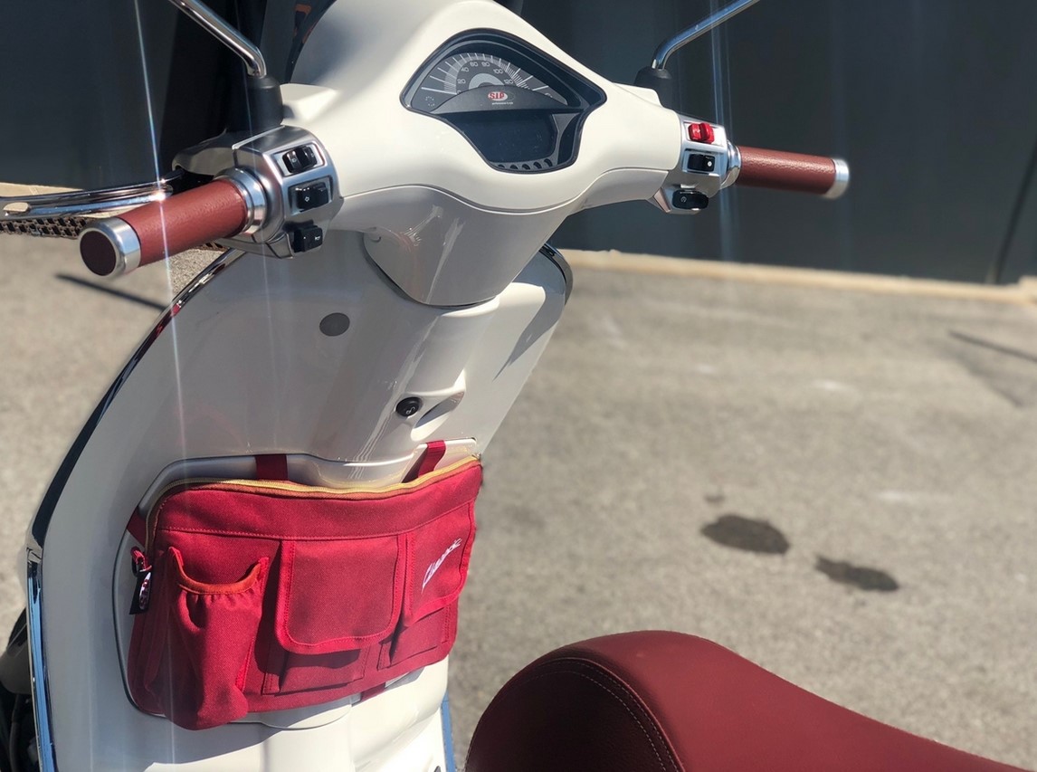 Sac "Classic" pour compartiment à bagages/boîte à gants Vespa - rouge, nylon