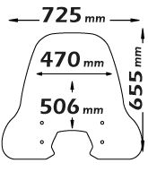 Pare-brise Classic clair pour Vespa Sprint - Isotta