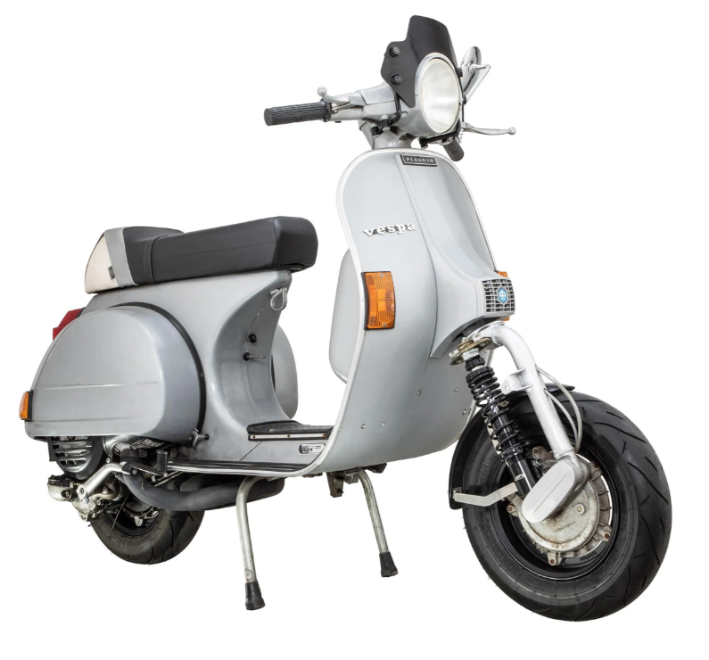 Aile 2.0 Garelli Race EVO II pour Vespa PX 80-200ccm, GFK noir, support inox brossé