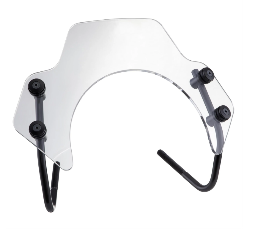 Flyscreen pour Vespa Primavera/Elettrica 50-150ccm 2T/4T, support noir, clair