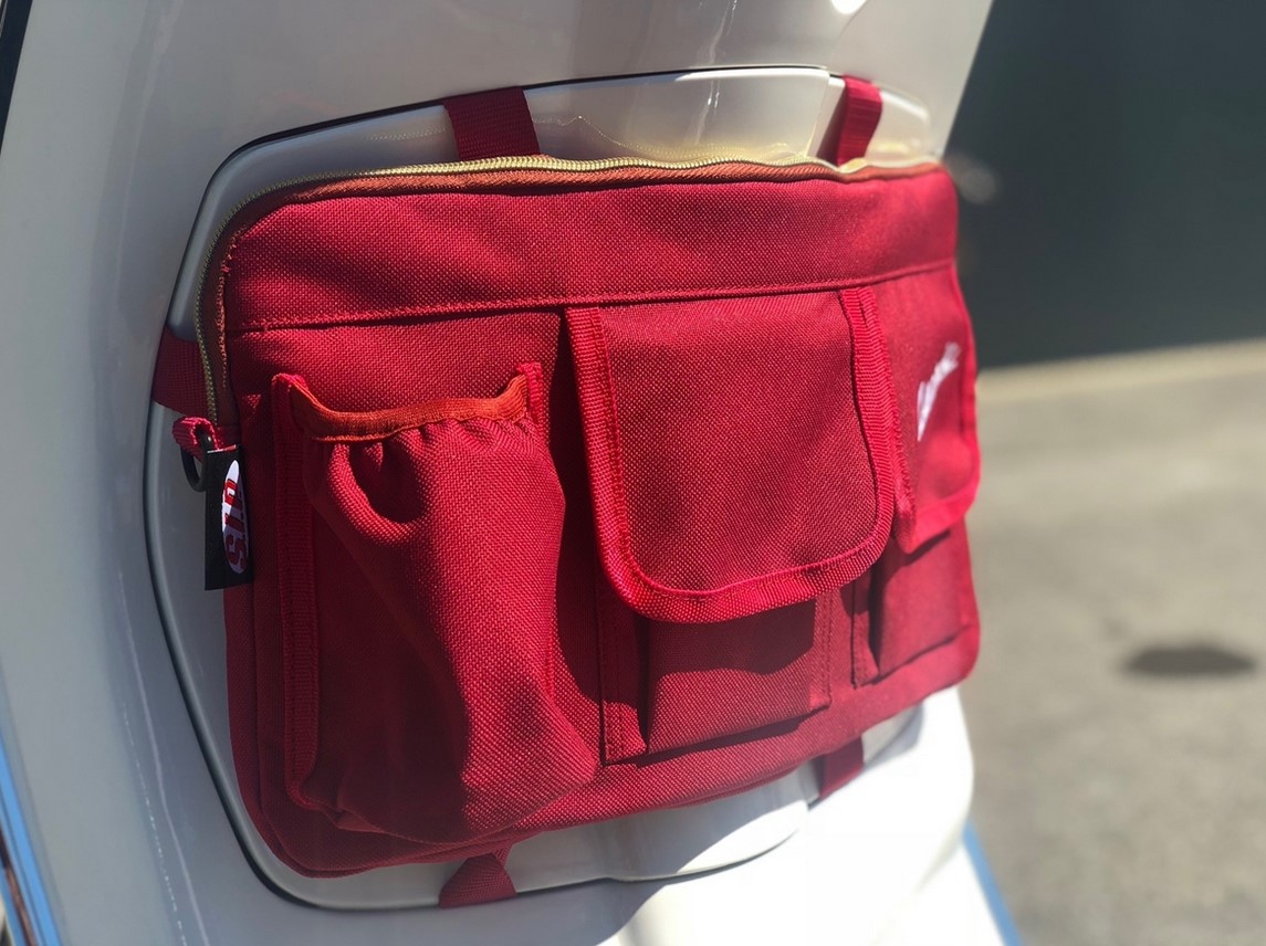 Sac "Classic" pour compartiment à bagages/boîte à gants Vespa - rouge, nylon