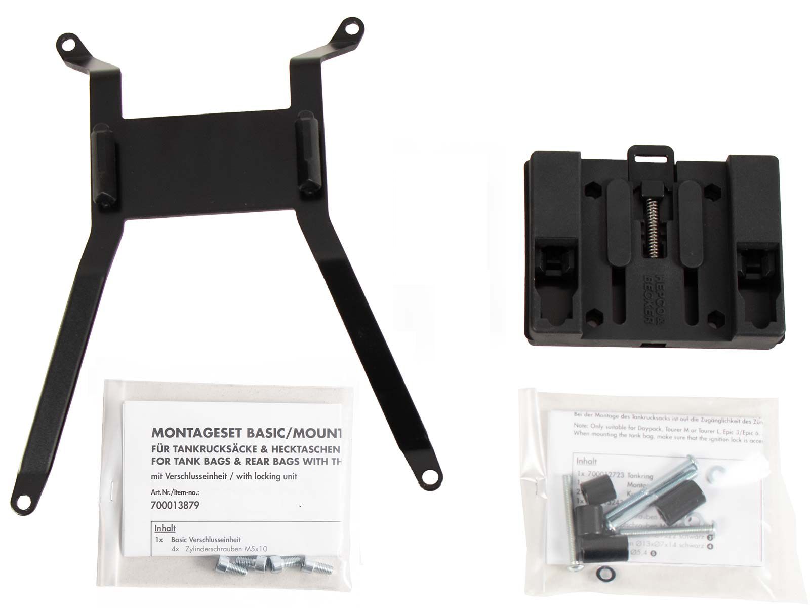 Anneau de réservoir Basic y compris unité de fermeture de la sacoche de réservoir pour BMW Hepco & Becker