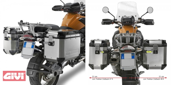 Givi Porte-coffre latéral en acier tubulaire Trekker Outback BMW R1200GS Bj.04-12