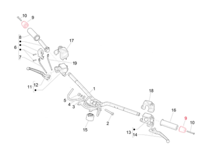 Cache pour poids de guidon, orange