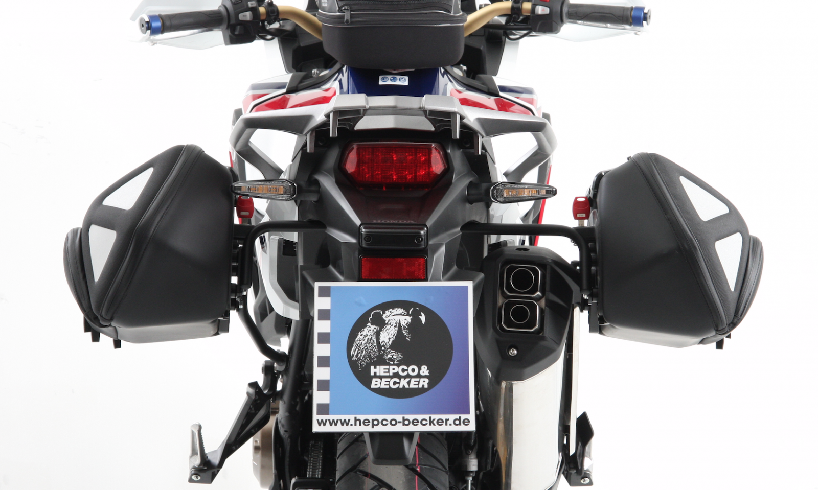 Supports latéraux C-Bow noirs pour Honda CRF 1000 Africa Twin (16-17) Hepco & Becker