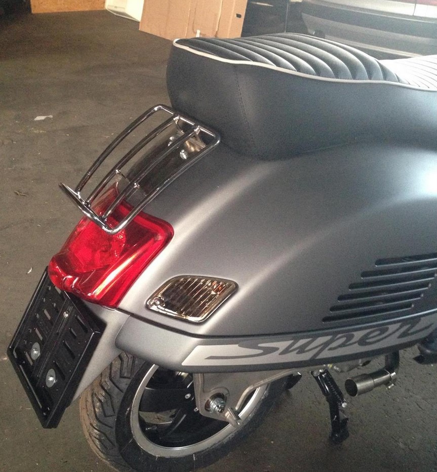 Porte-bagages arrière 70's pour Vespa GTS/GTV/GT 125-300ccm 4T LC, chrome