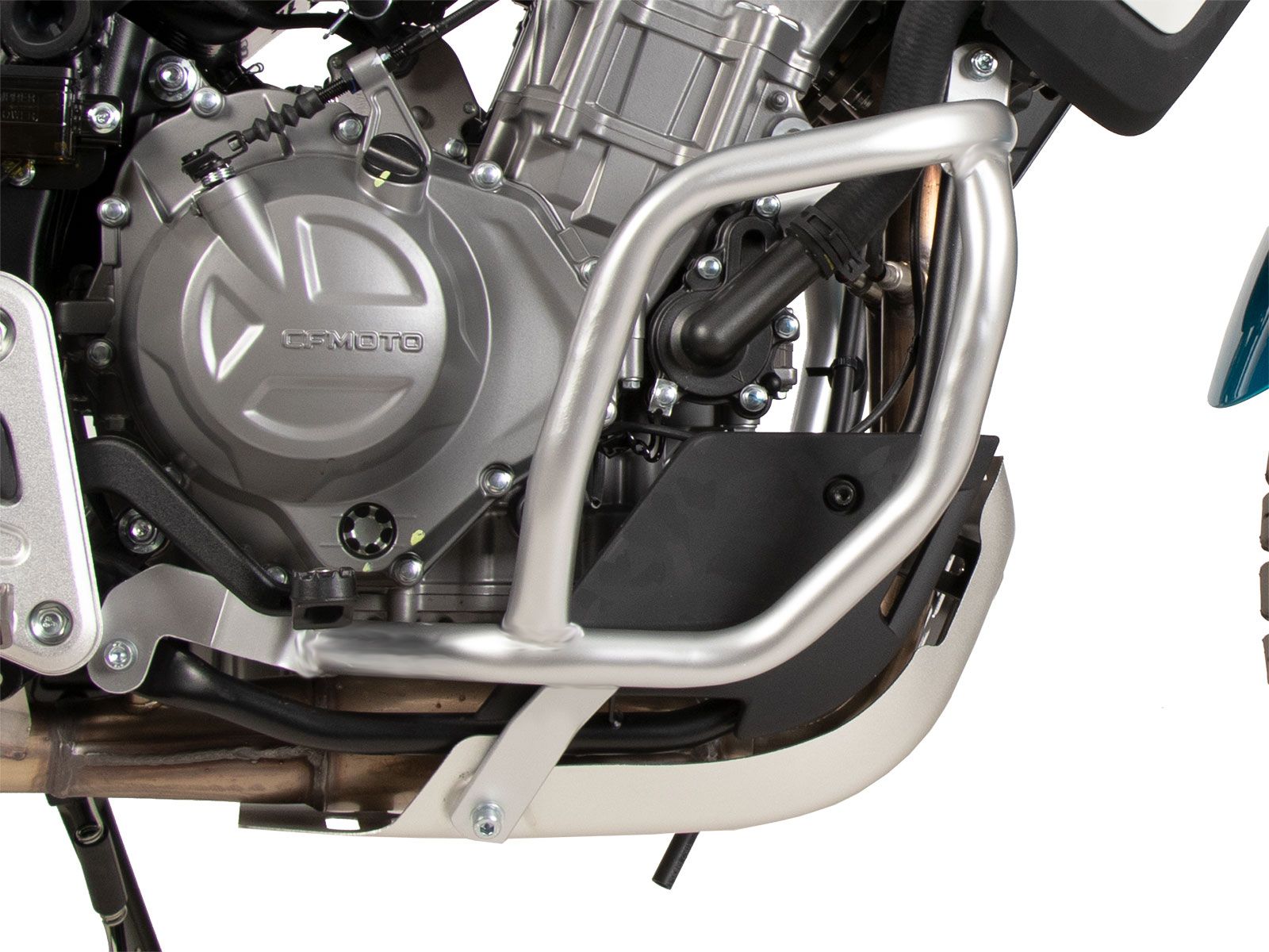 Arceau de protection du moteur argenté pour CFMoto 450 MT (24-) Hepco & Becker