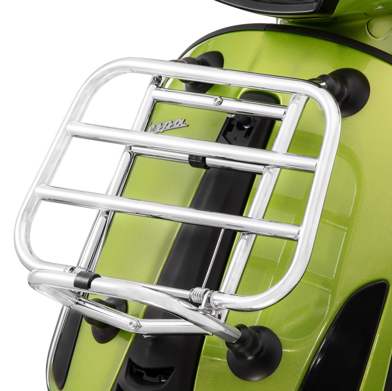 Porte-bagages avant pour Vespa Primavera /Sprint /Elettrica 50-150ccm, pliable, chrome