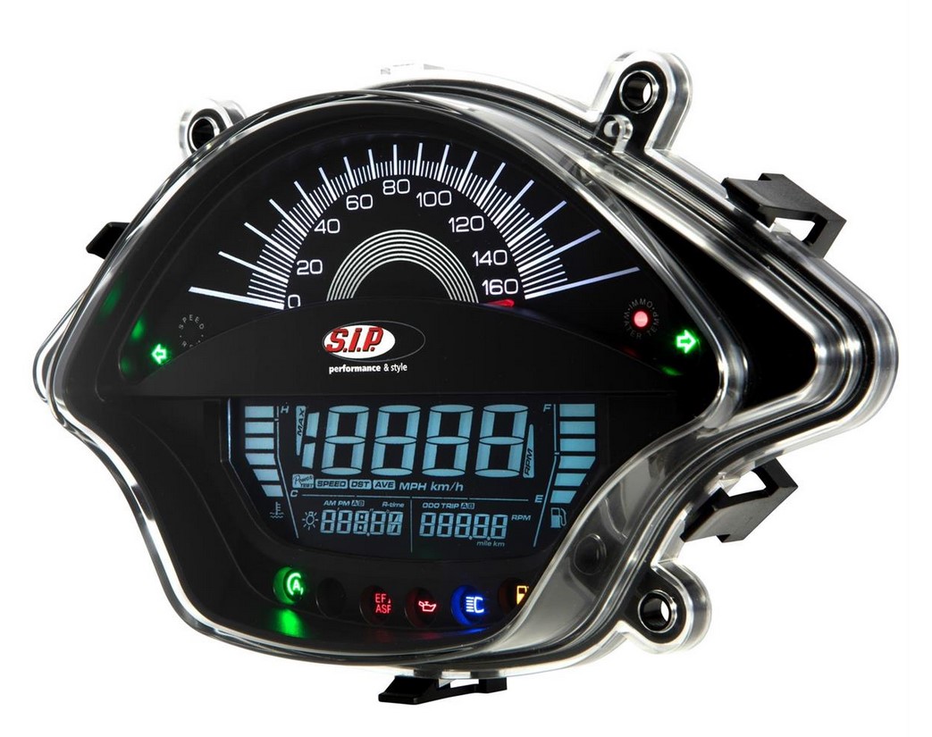 Compte-tours/tachymètre pour Vespa GTS/GTS Super 300ccm FL ('14-), noir