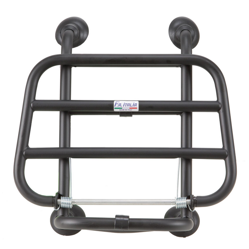Porte-bagages avant pour Vespa Primavera /Sprint /Elettrica 50-150ccm, pliable, noir brillant