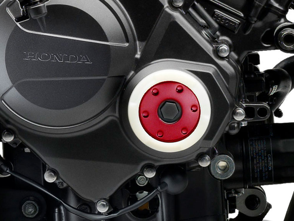 Original Honda CB 1000 R Kit d'ornementation du carter moteur Pearl Sienna Red R320