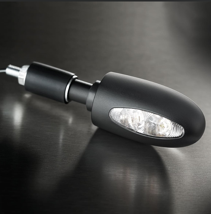 Clignotant Kellermann, BL 1000, acier, LED, VR/VL, 12 V, noir satiné, homologué E