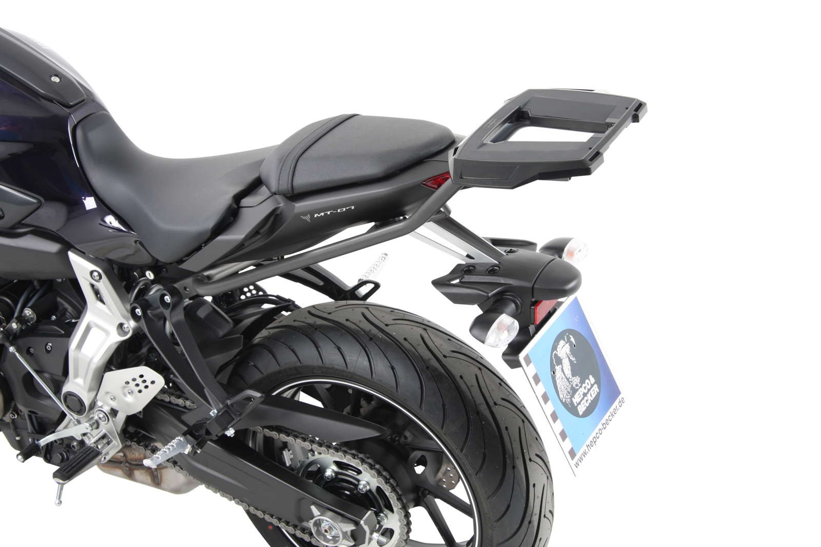 Support de top-case Alurack anthracite pour Yamaha MT-07 (année 14-17) Hepco & Becker