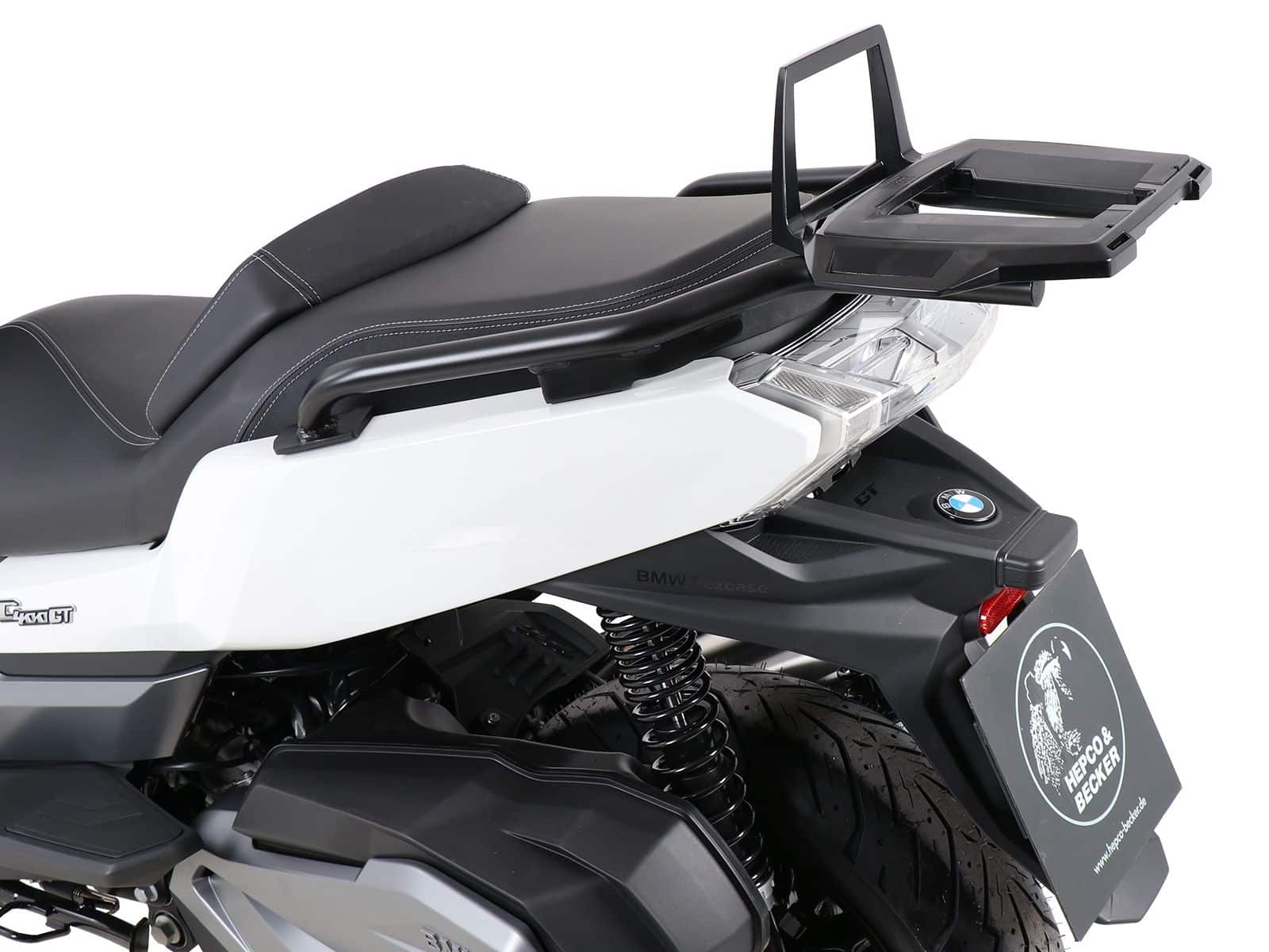 Support de topcase Alurack noir pour BMW C 400 GT (19-24) Hepco & Becker