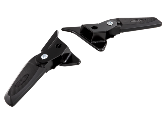 Repose-pieds droit et gauche pour Vespa Primavera/​Sprint 50-150ccm 2T/​4T AC, noir/noir