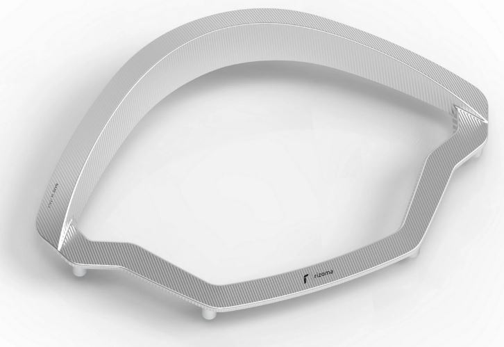 Anneau décoratif RIZOMA tachymètre pour Vespa GTS/GTS Super 125-300ccm (`23-), argenté