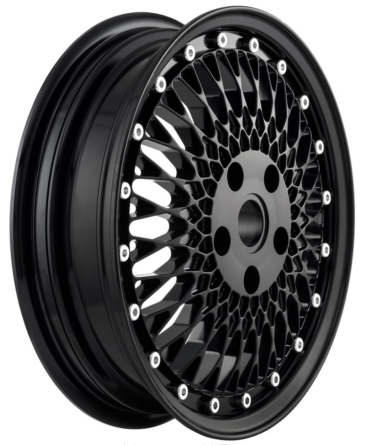 Jante Comb 1 avant/arrière pour Vespa GTS/GTS Super/GTV/GT/946 125-300ccm, noir brillant