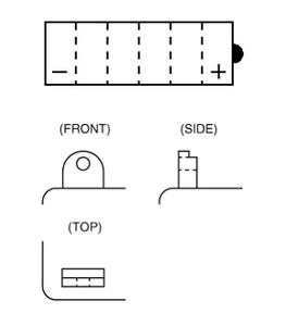 Batterie Yuasa YB10L-B, 12 V, 11 A, standard, sans pack d'acide, 135x90x145
