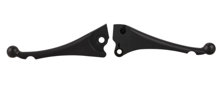 Kit levier de frein sport "Shorty 3D" gauche/droite pour Vespa LX/LXV/S/Primavera/Sprint, noir mat