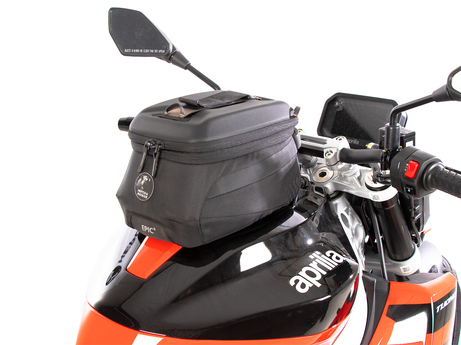 Anneau de réservoir Basic avec unité de fermeture de la sacoche de réservoir pour Aprilia Tuono 457 (25- ) Hepco & Becker