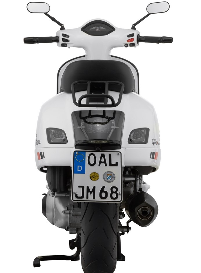 Porte-bagages arrière 70's pour Vespa GTS/GTV/GT 125-300ccm 4T LC, noir mat