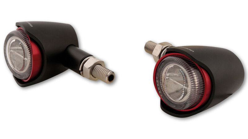 HIGHSIDER pro Akron-X LED feu arrière, feu stop, clignotant noir/teinté 3en1, homologué E (paire)