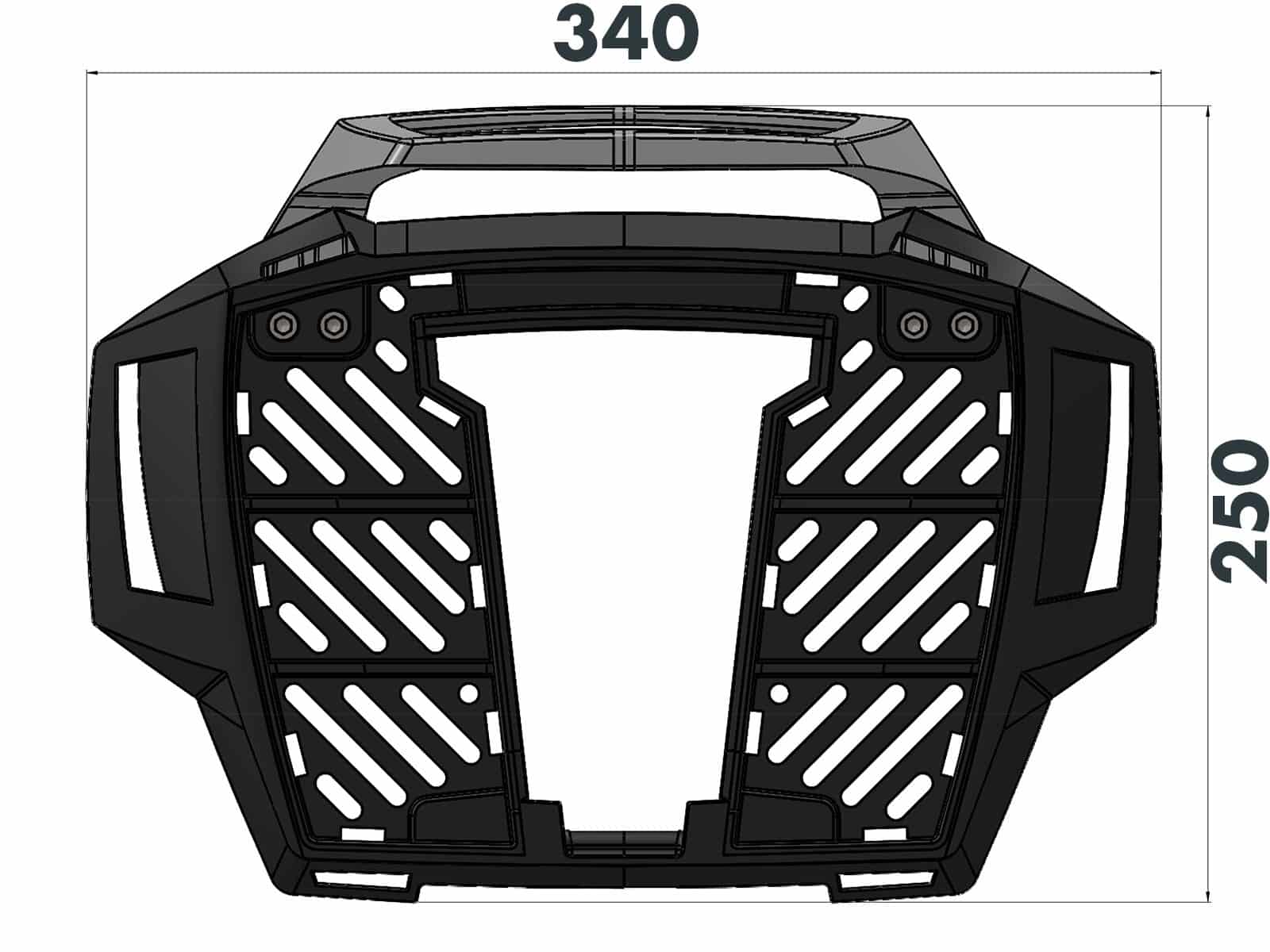Support de top case Alurack noir pour Honda CB 650 R (19-20) Hepco & Becker