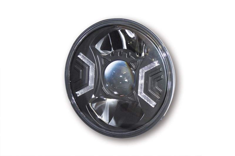 HIGHSIDER pro 7 pouces Insert de phare principal type 2 LED noir E-approuvé (1pc)