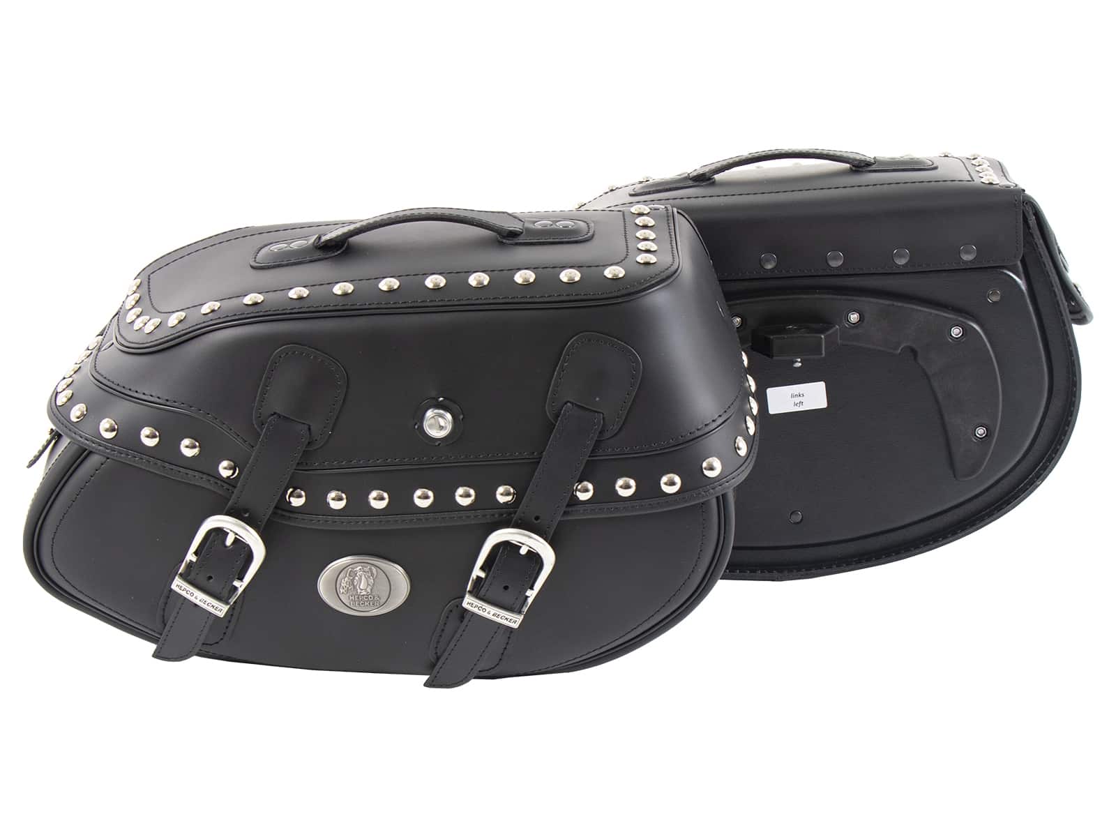 Jeu de sacoches de selle Buffalo Big Custom noir pour support C-Bow Hepco & Becker