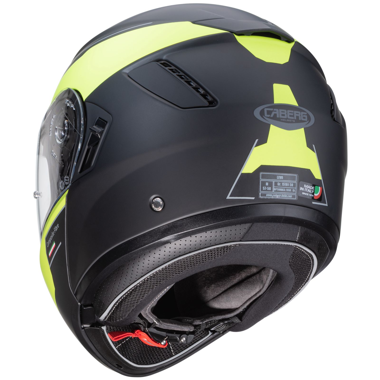 Caberg casque Levo Prospect, noir mat/jaune fluo