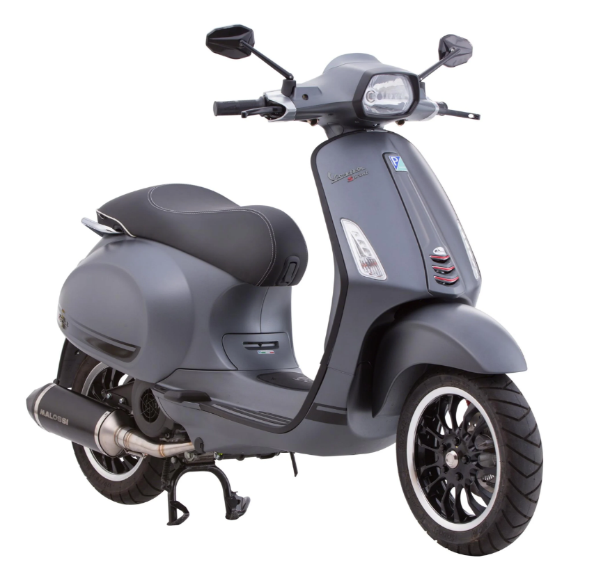 Tube mono fente tablier de jambe & marchepied pour Elettrica/Primavera/Sprint 50-150cc, noir brillant