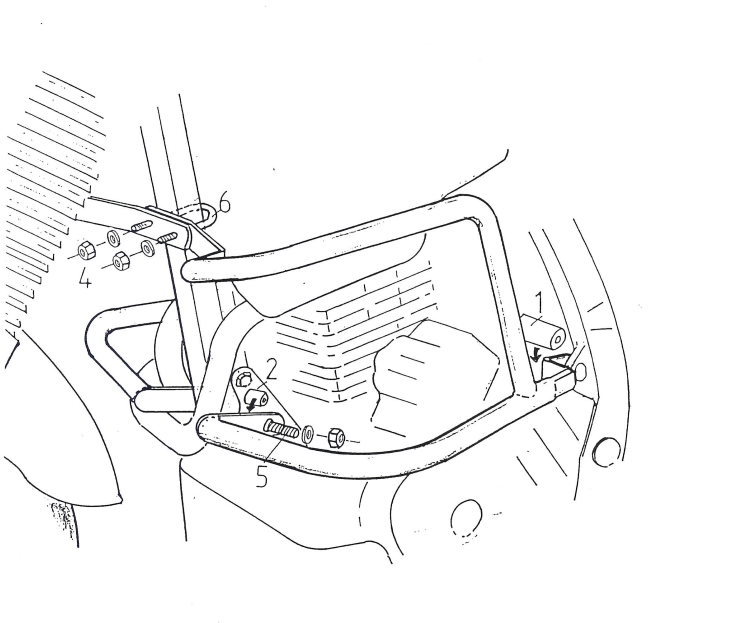 Arceau de protection moteur noir pour Honda NX 650 Dominator (88-94) Hepco & Becker