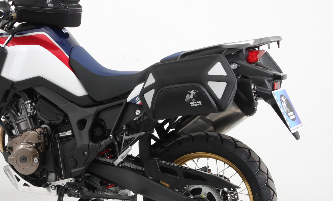 Supports latéraux C-Bow noirs pour Honda CRF 1000 Africa Twin (16-17) Hepco & Becker