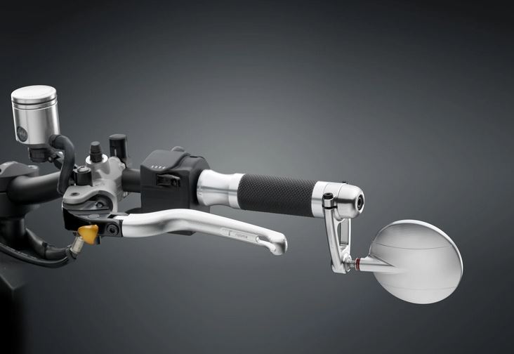 Rétroviseur d'extrémité de guidon RIZOMA "SPY-ARM" gauche ou droite pour Vespa, argent anodisé