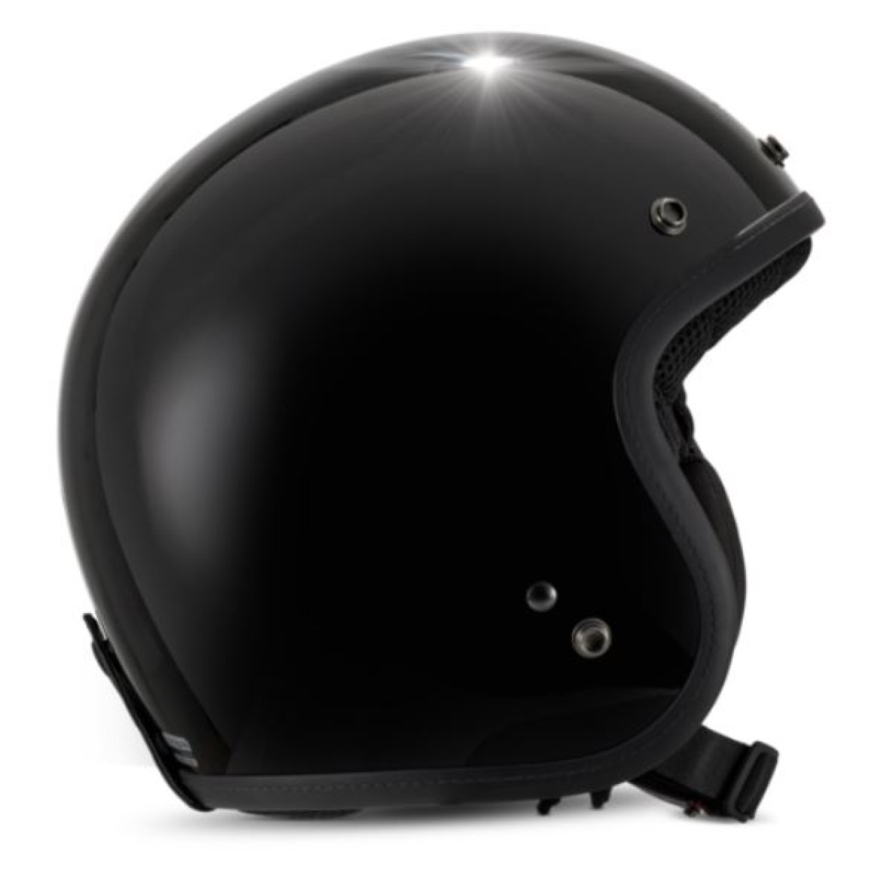 Casque jet Vespa Versilia noir