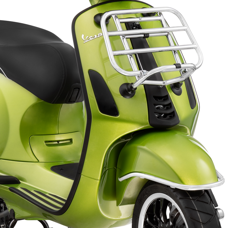 Porte-bagages avant pour Vespa Primavera /Sprint /Elettrica 50-150ccm, pliable, chrome