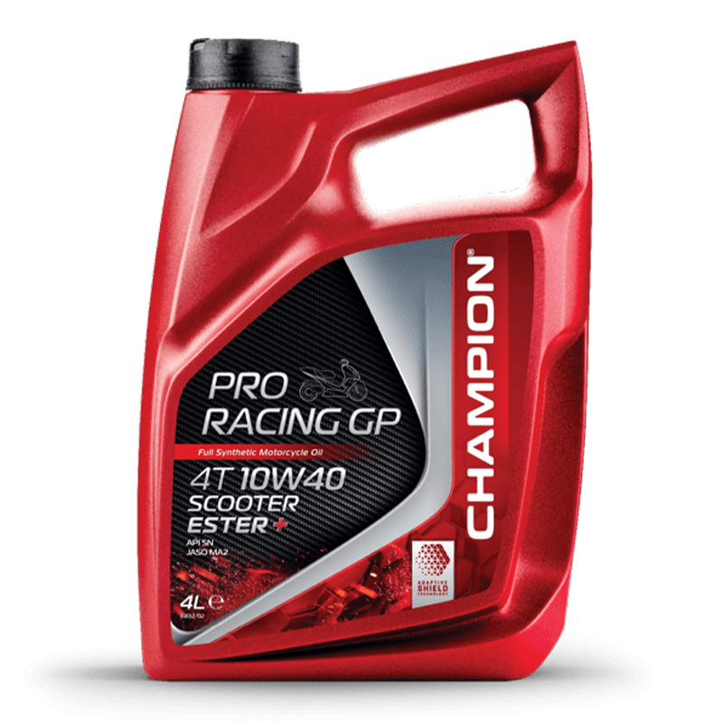 CHAMPION® Proracing GP 4T 10W-40 SCOOTER ESTER + huile moteur entièrement synthétique - 4 litres